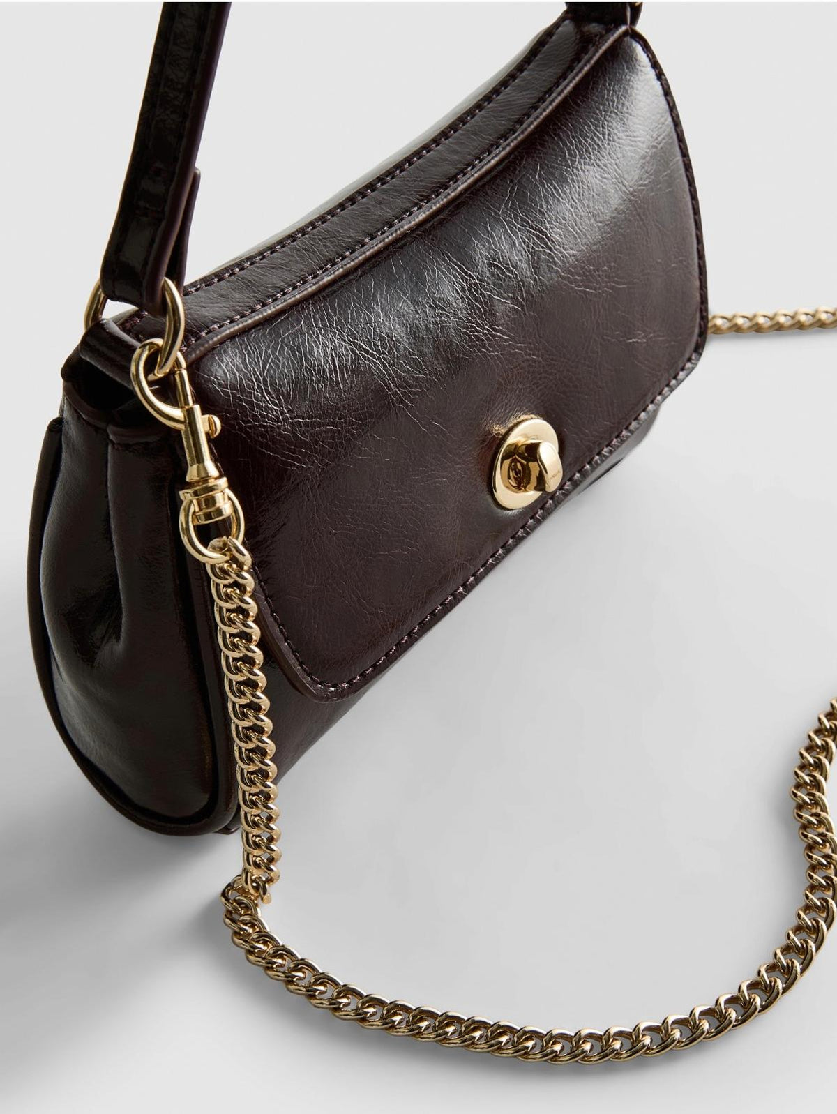 Leather Fturn-lock Shoulder Gag